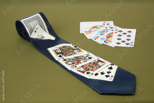 Tie with cards