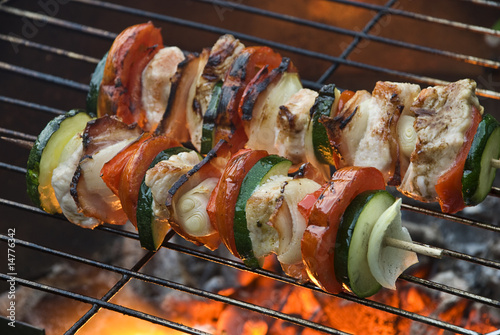 Grillspieße - Barbecue spits on ember