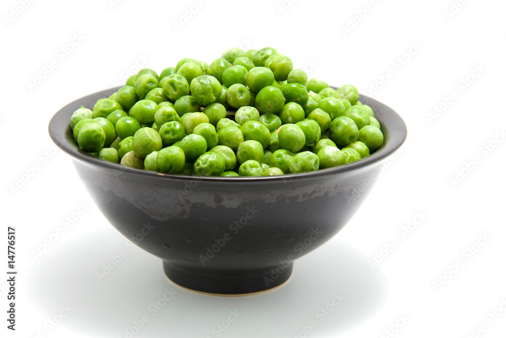 Bowl with peas isolated on white background Bowl with peas isolated on white background