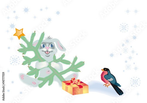 Background for congratulating on Christmas and New Year