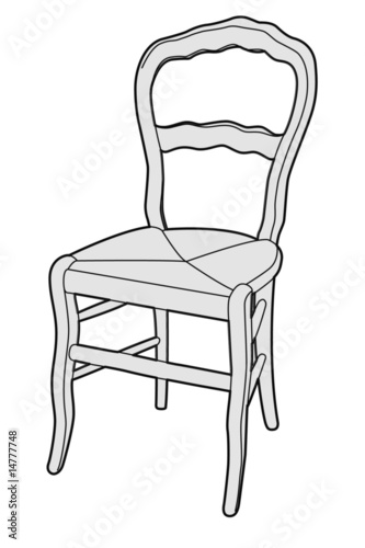 Chaise en paille