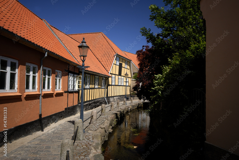 Town on Funen in Denmark