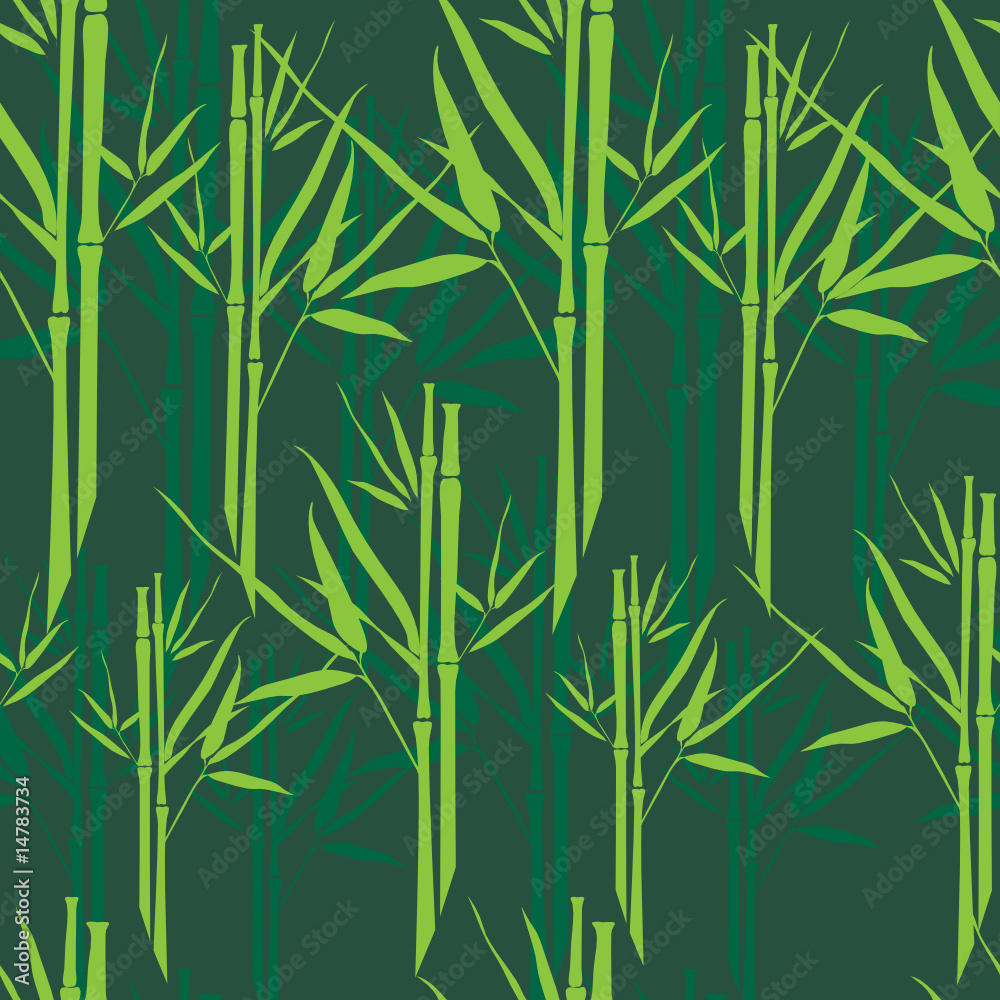 Obraz premium Seamless green bamboo pattern