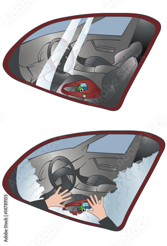 Car Burglary Illustration
