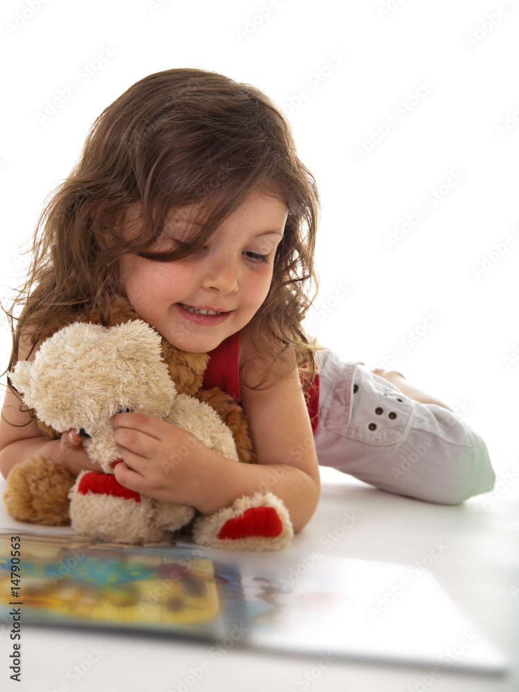 Little girl with book Little girl with book