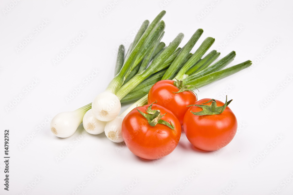 spring onion and tomato spring onion and tomato