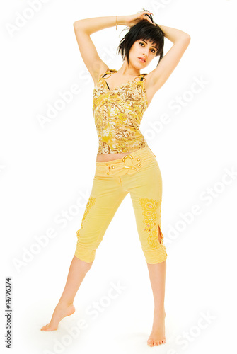 girl in yellow