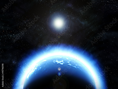 Fototapeta Naklejka Na Ścianę i Meble -  earth planet in space