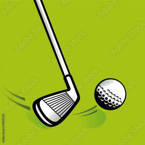 Golfschläger und Ball