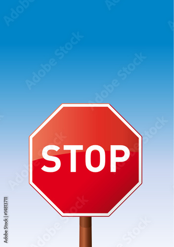 Schild Stop - Vektor