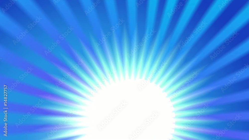 Reflet du soleil fond bleu