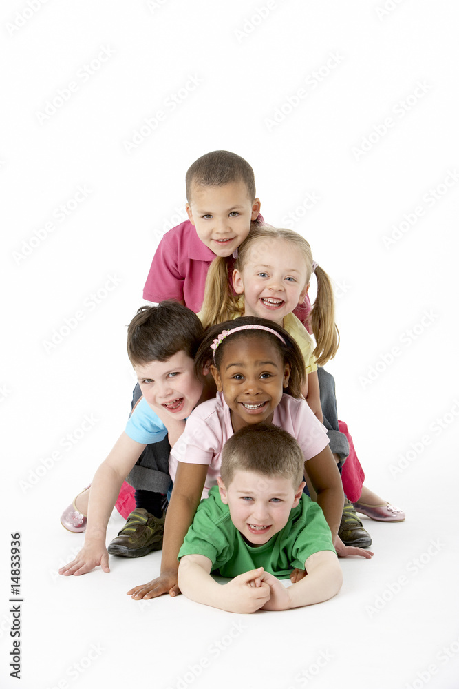 Group Of Young Children In Studio Group Of Young Children In Studio