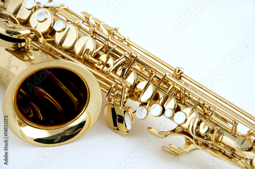 Saxophone Isolated On White photo