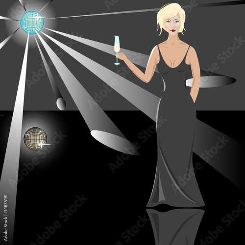 blonde with goblet