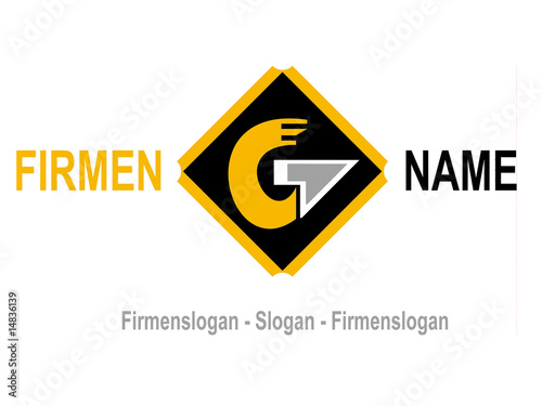 Firmenlogo G, Schwarzgelb