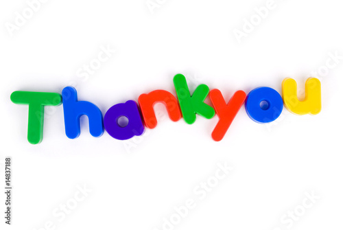 Thankyou colourful lettering