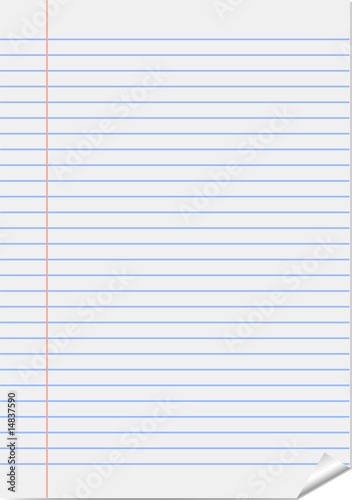 Vector page from notepad (notebook paper)