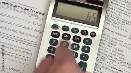 Filing taxes fast motion - HD