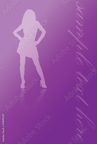 girl fashion with background - vector