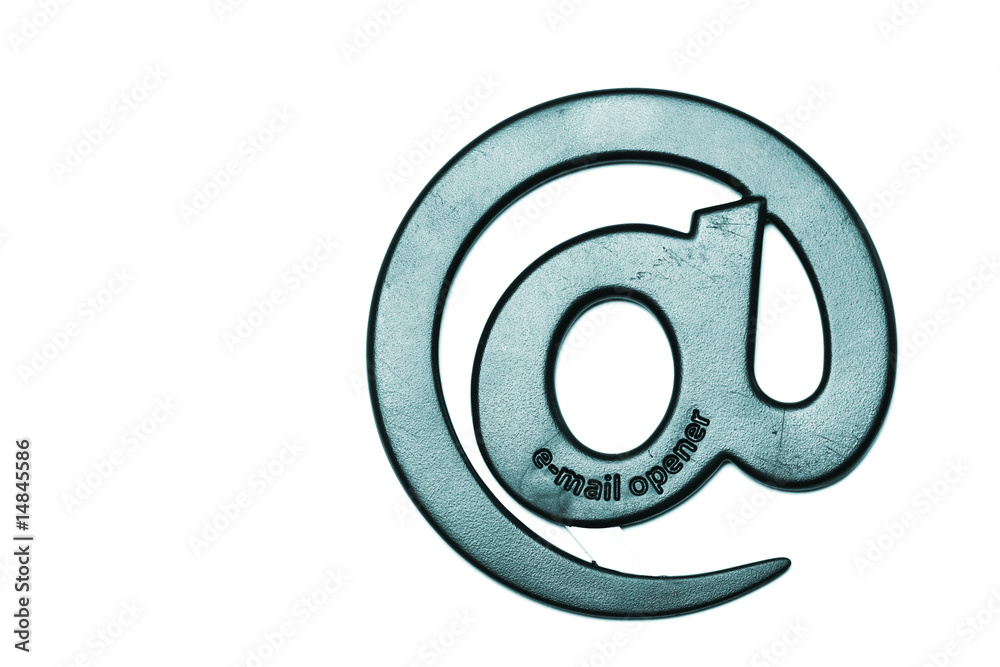 glossy email opener on white glossy email opener on white