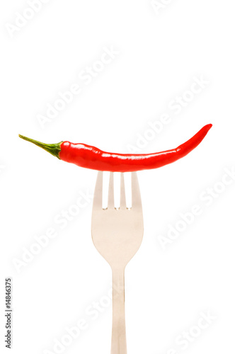 Red pepper isolated on the white background © Elnur
