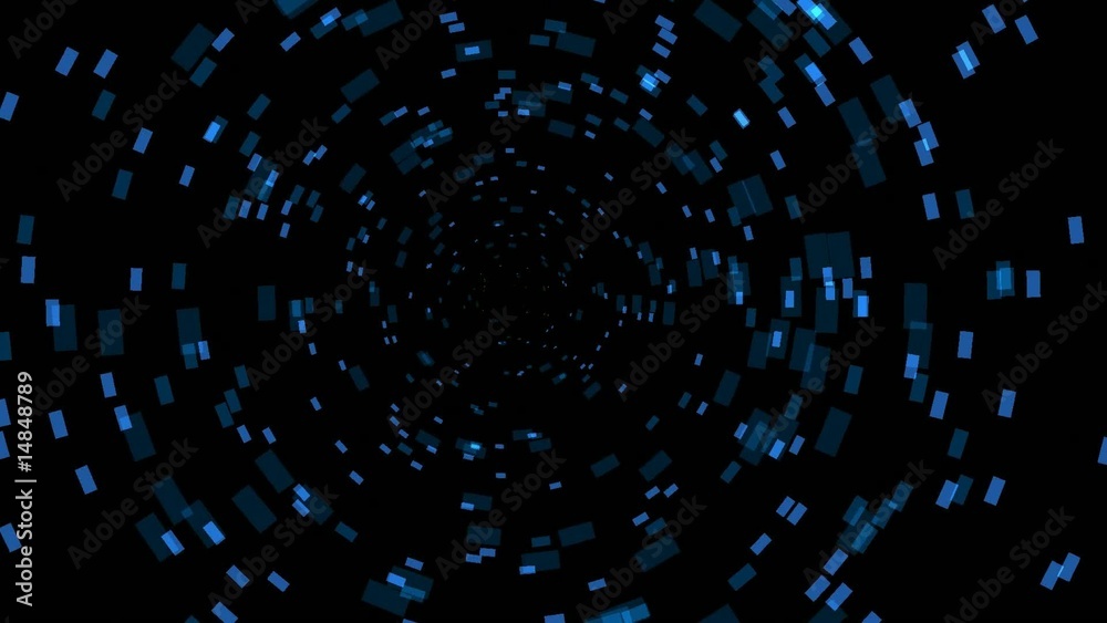 blauer Digitaltunnel