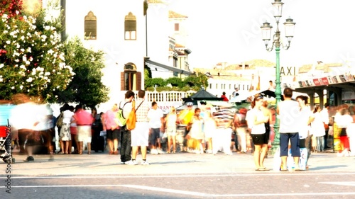 Crowd in Venice. Timelapse.