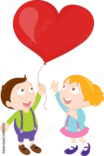 kids playing with balloon