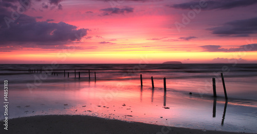 Picturesque sun set at Berrow
