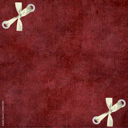 fond craquelé bordeau et noeuds ivoire