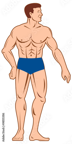 Muscular male standing