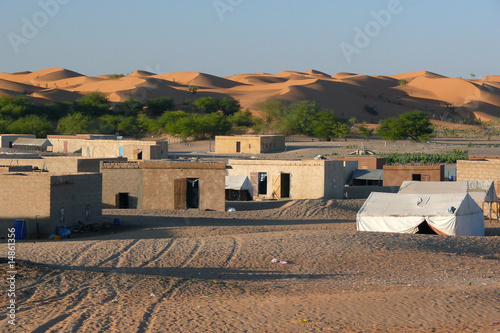Touareg village in the Sahara photo
