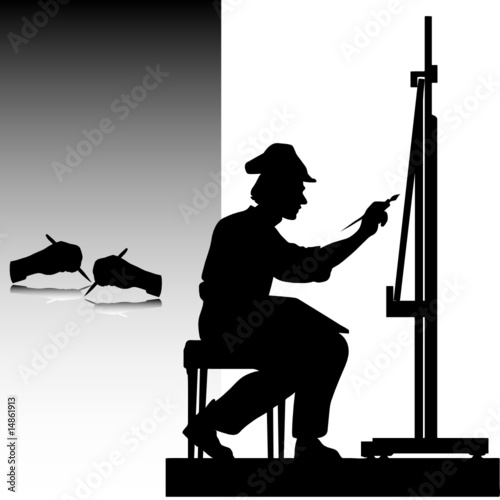 artist vector silhouettes