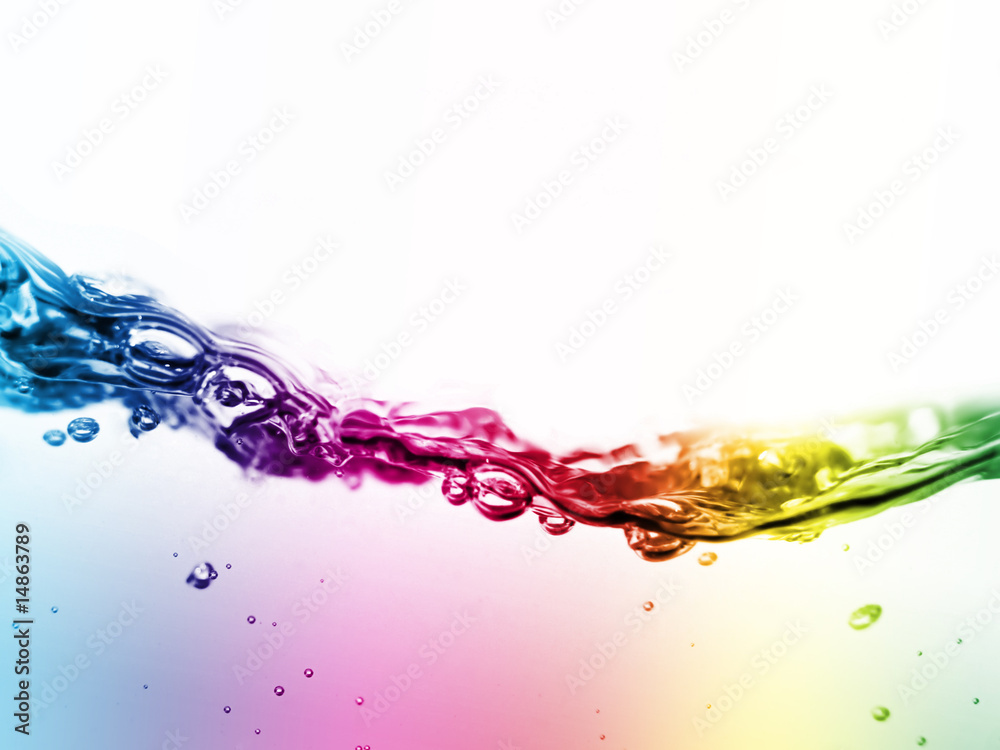 colorful liquid in motion - obrazy, fototapety, plakaty 