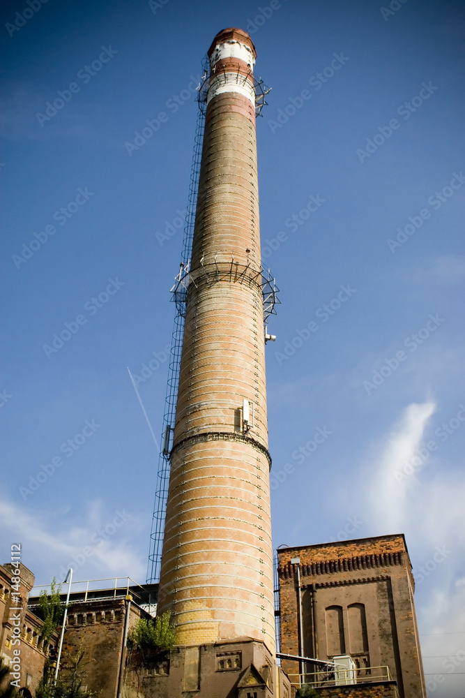 chimney in old power station