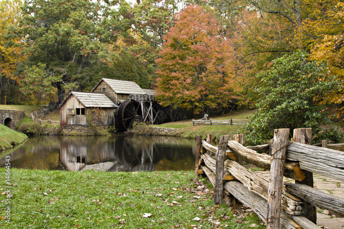 Virginia's Mabry Mill on the Blue Ridge Parkway in Autumn