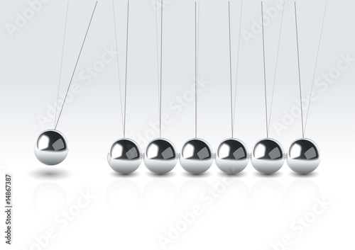 vector illustration balancing balls Newton's cradle