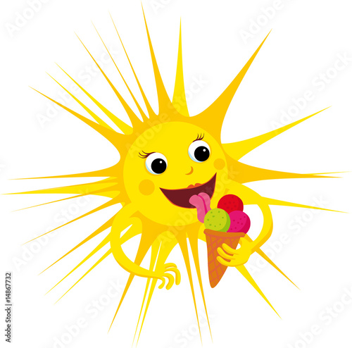 Sonne isst Eis