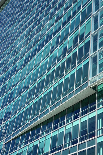 glass facade of modern building