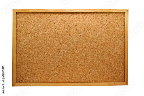 Empty cork memo board