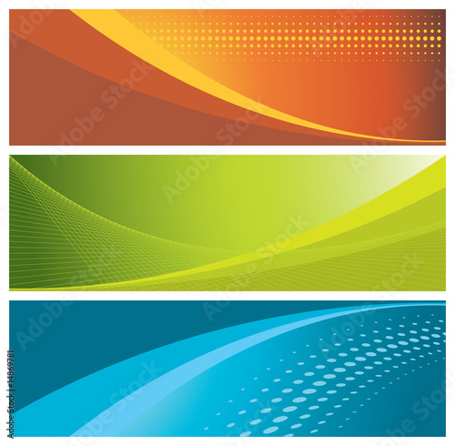 modern, colorful banners (headers)