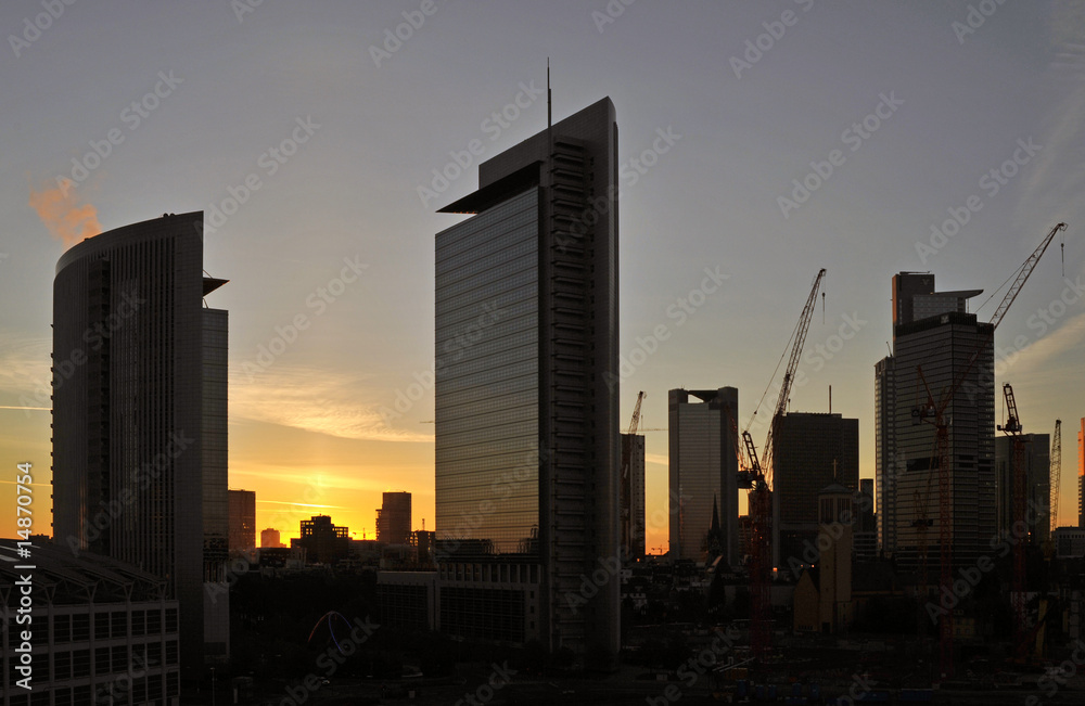 Fototapeta premium Sonnenaufgang in Frankfurt