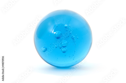 Wallpaper Mural big blue shoot marbles isolated on white background Torontodigital.ca