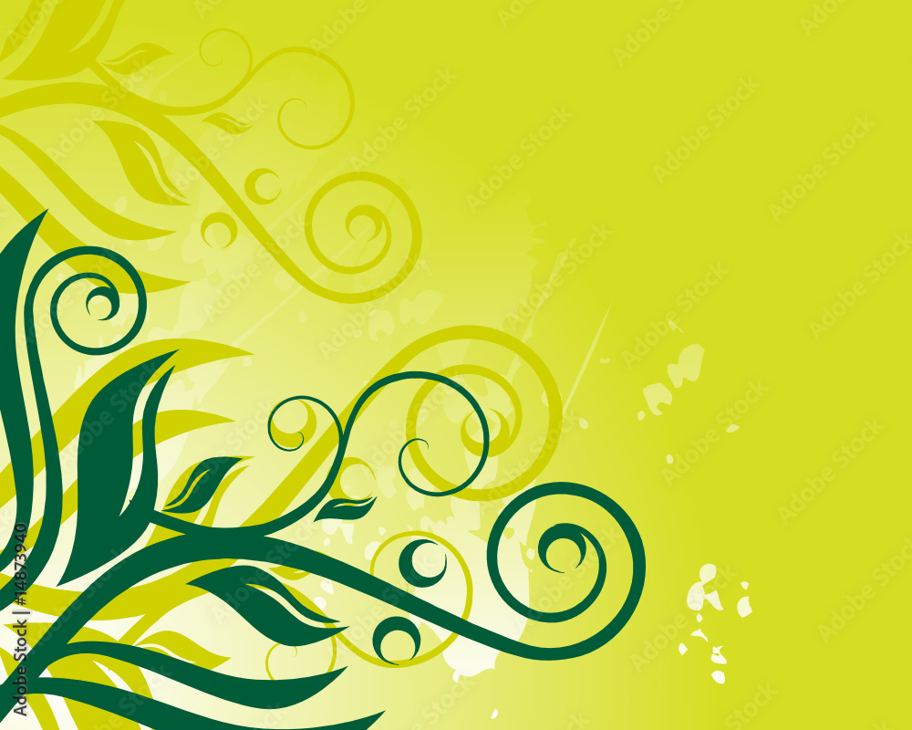 Green floral background