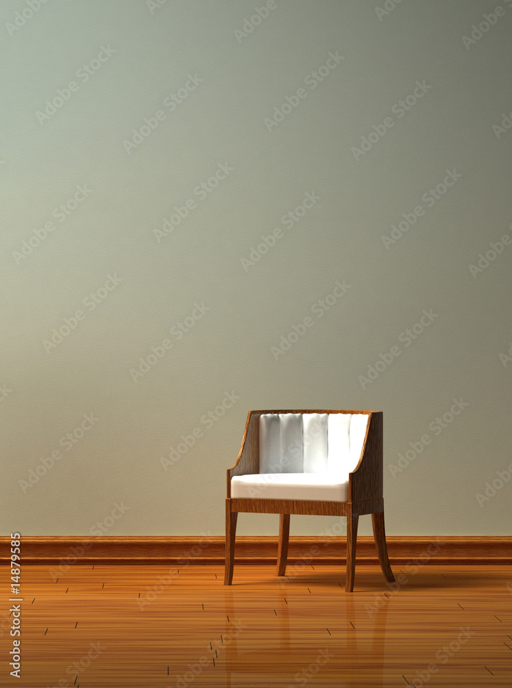 Alone chair  in minimalist interior