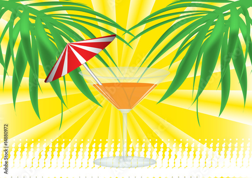 sfondo cocktail tropicale