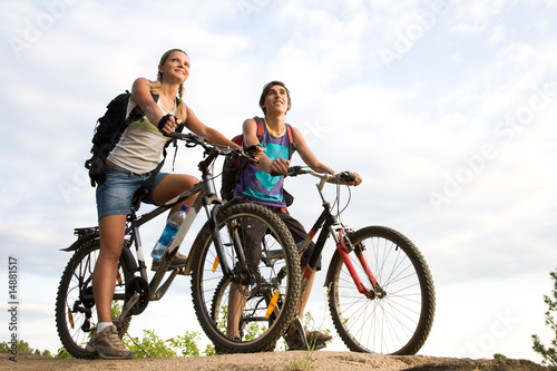 Two cyclists