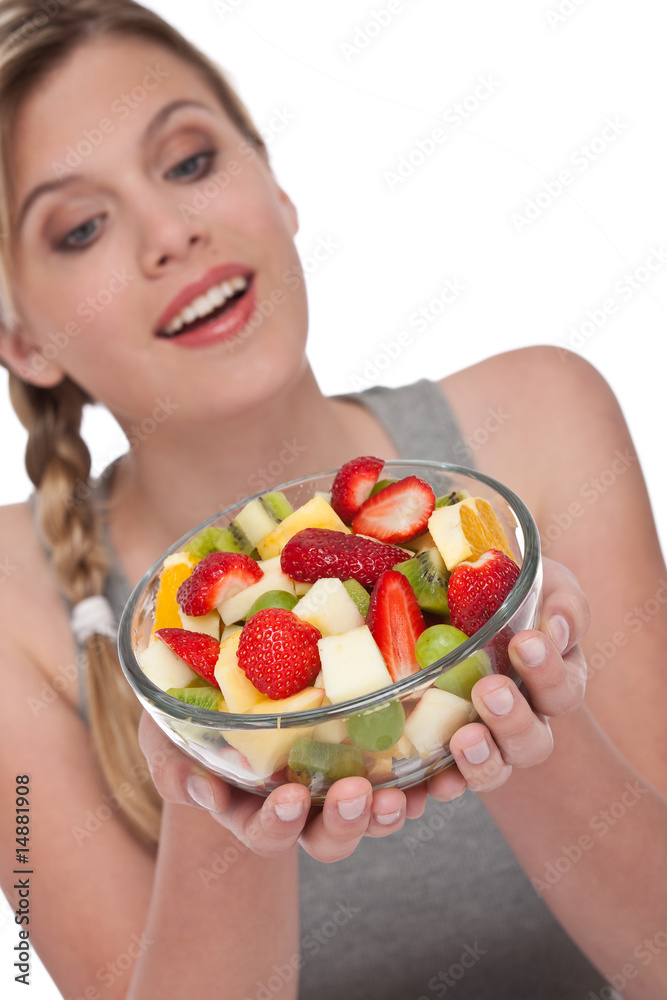 Healthy lifestyle series - Bowl of fruit salad Healthy lifestyle series - Bowl of fruit salad