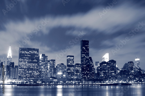 Midtown Manhattan skyline At Night Lights  NYC