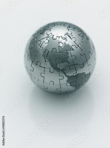 Puzzle globe amercia photo